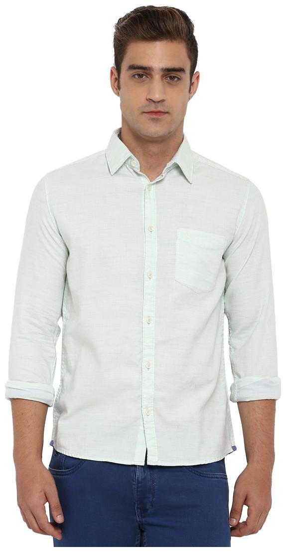 

Parx Men White Solid Slim Fit Casual Shirt