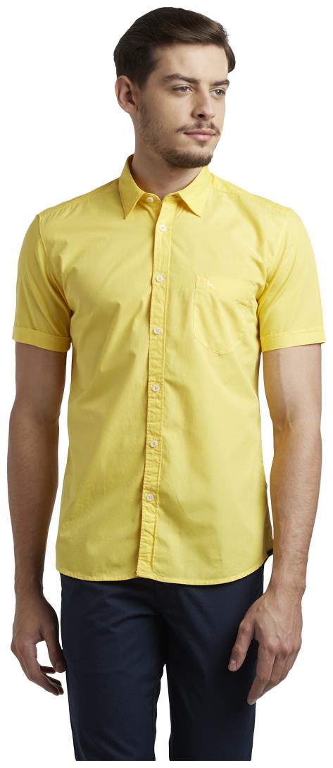 

Parx Men Yellow Solid Slim Fit Casual Shirt