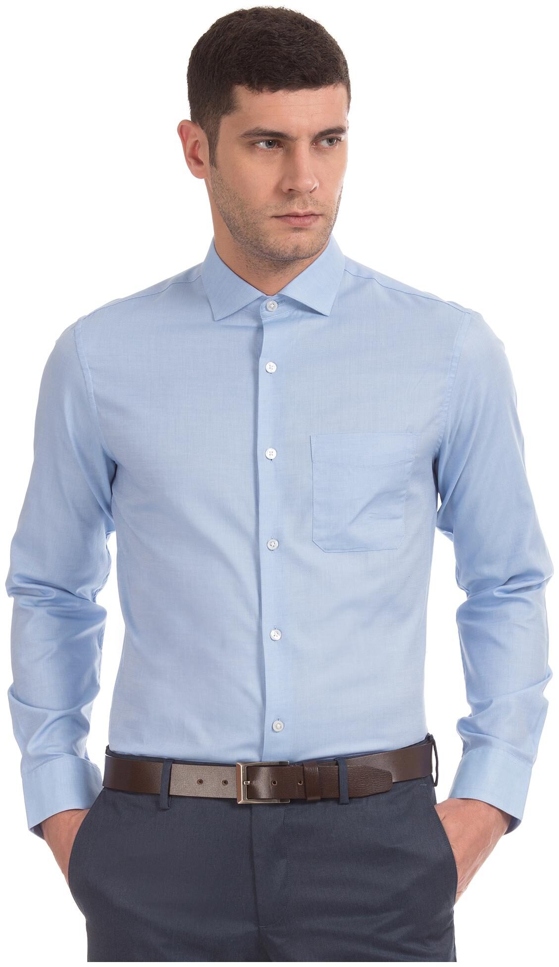 

U S Polo Assn Men Regular fit Formal Shirt - Blue