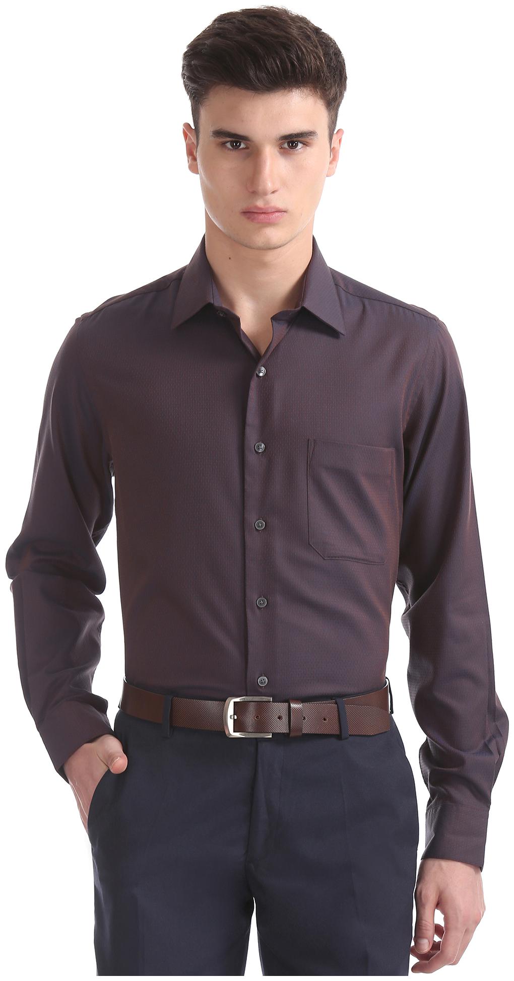 

Arrow Men Regular fit Formal Shirt - Brown