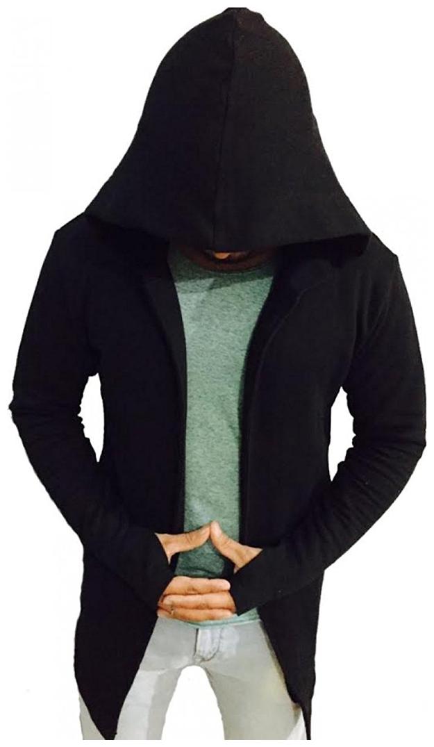 

Pause Men Black Solid Shrug
