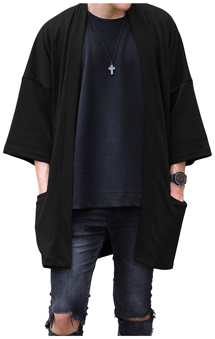 

Pause Men Black Solid Shrug