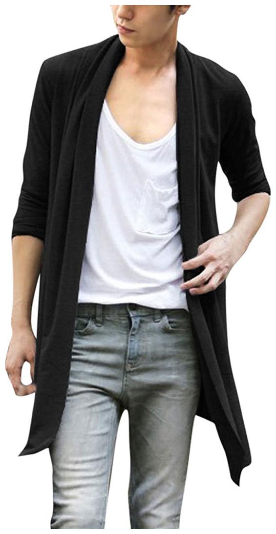 

Pause Men Black Solid Shrug