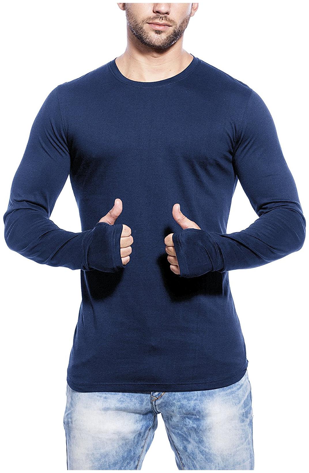 

Pause Men Blue Slim fit Cotton Blend Round neck T-Shirt - Pack Of 1