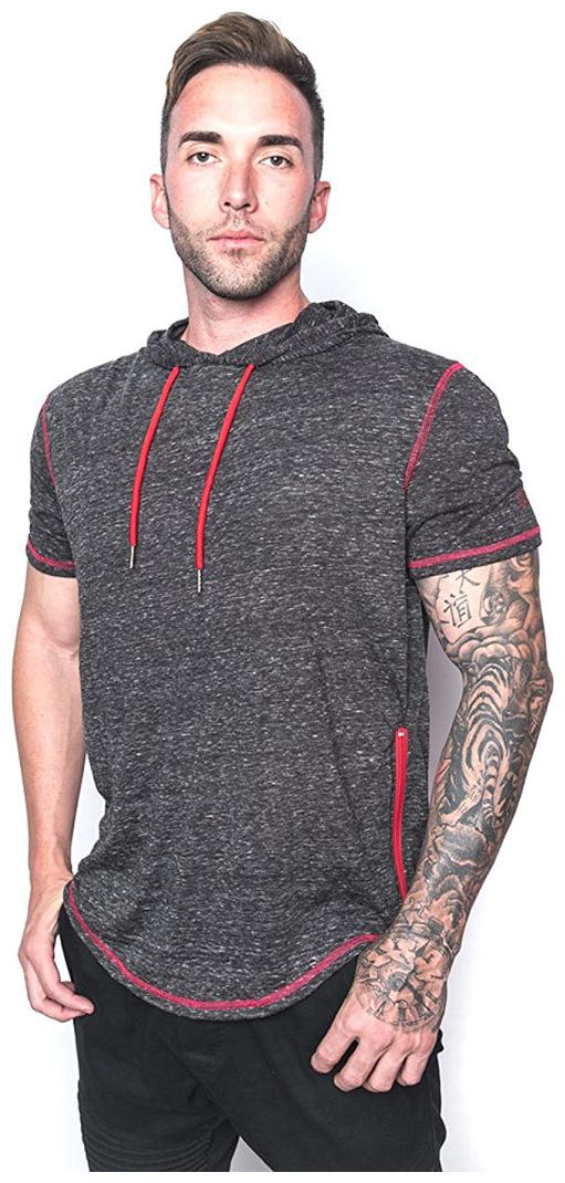

Pause Men Grey Slim fit Cotton Hood T-Shirt - Pack Of 1