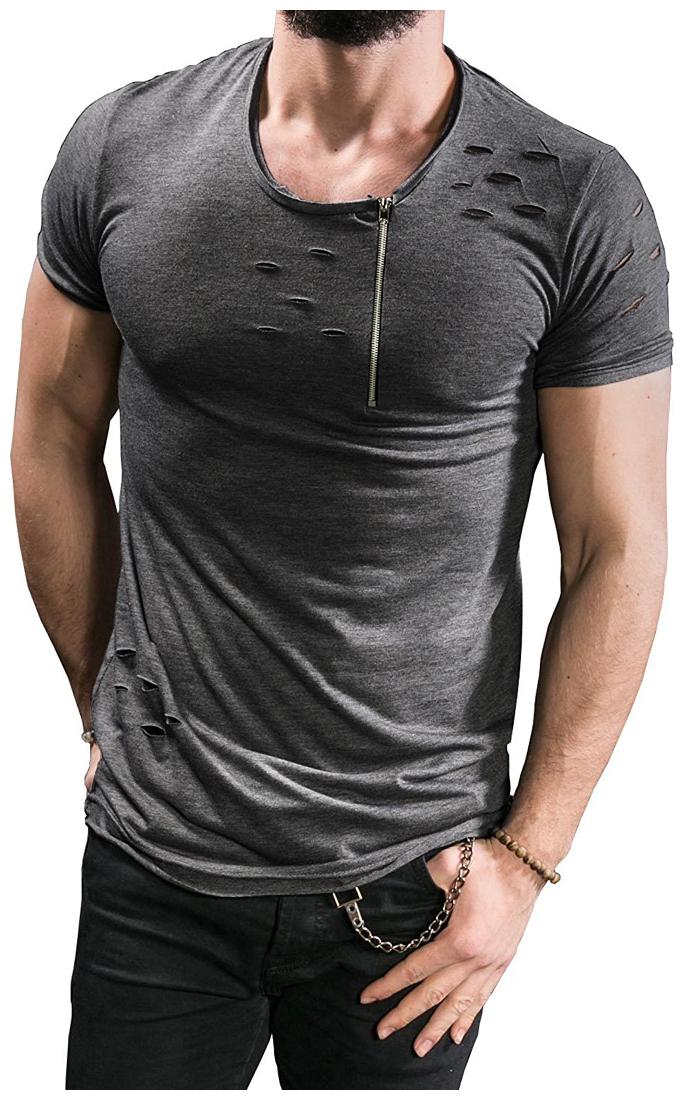 

Pause Men Grey Slim fit Cotton Scoop neck T-Shirt - Pack Of 1
