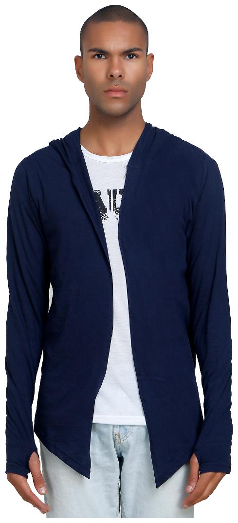 

Pause Men Blue Solid Shrug