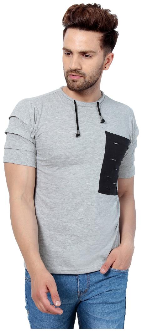 

Pause Men Grey Slim fit Cotton Round neck T-Shirt - Pack Of 1