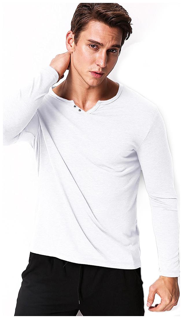 

Pause Men White Slim fit Cotton V neck T-Shirt - Pack Of 1