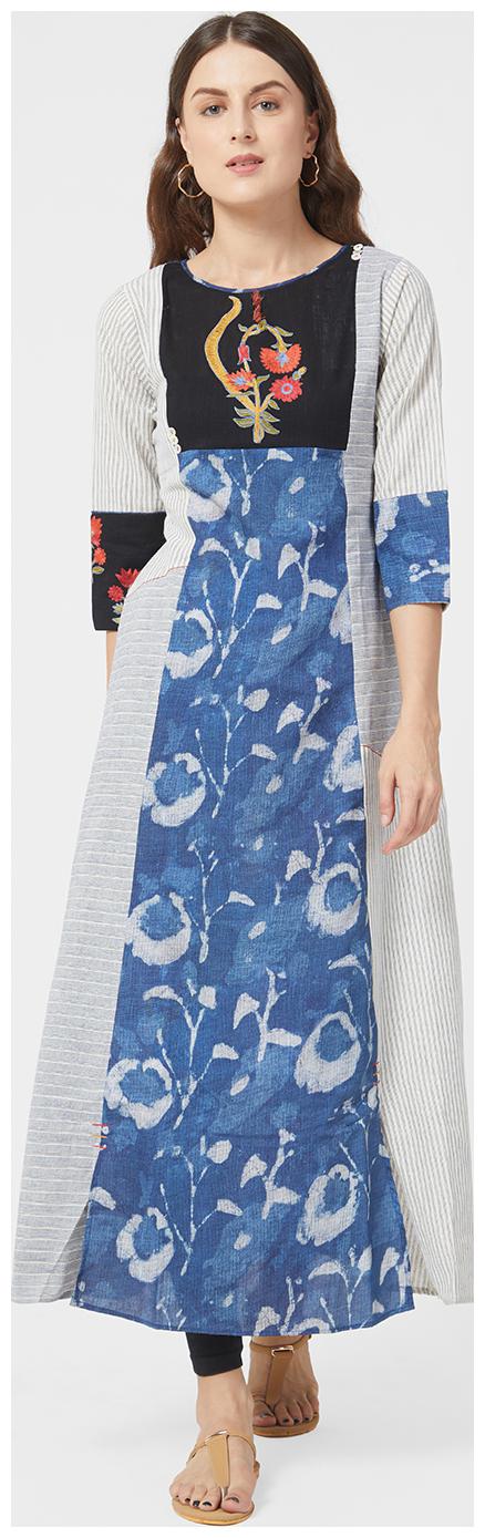 

Payal Women Blue Floral Anarkali Kurti