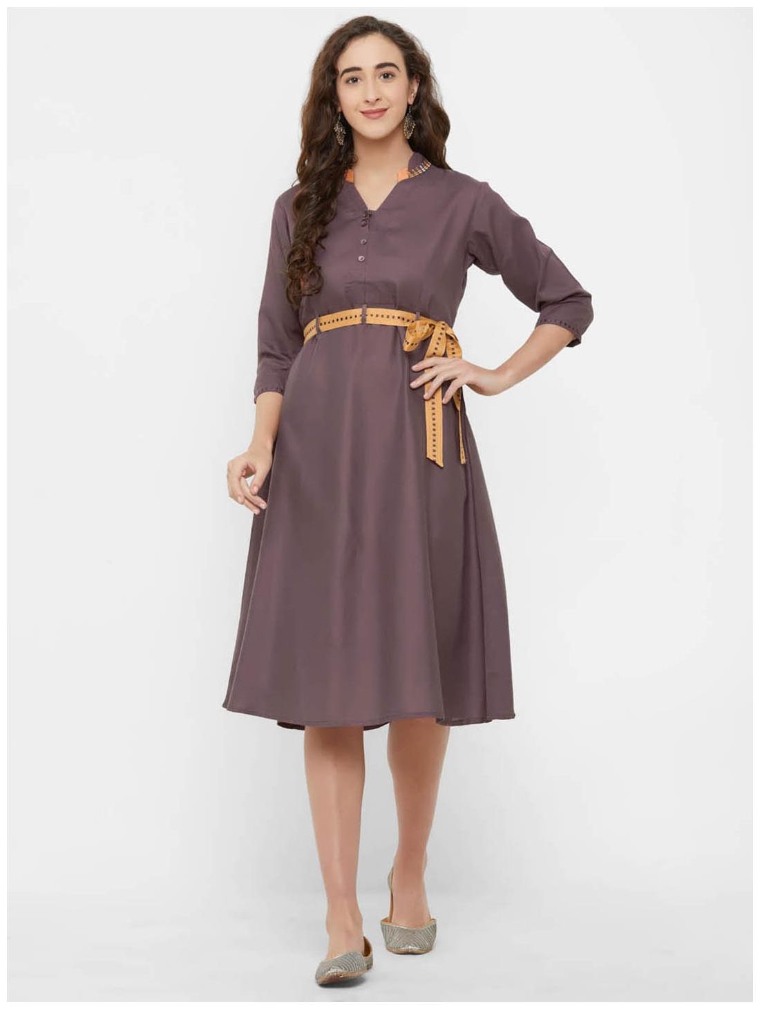 

Payal Women Rayon Kurti Dress Purple