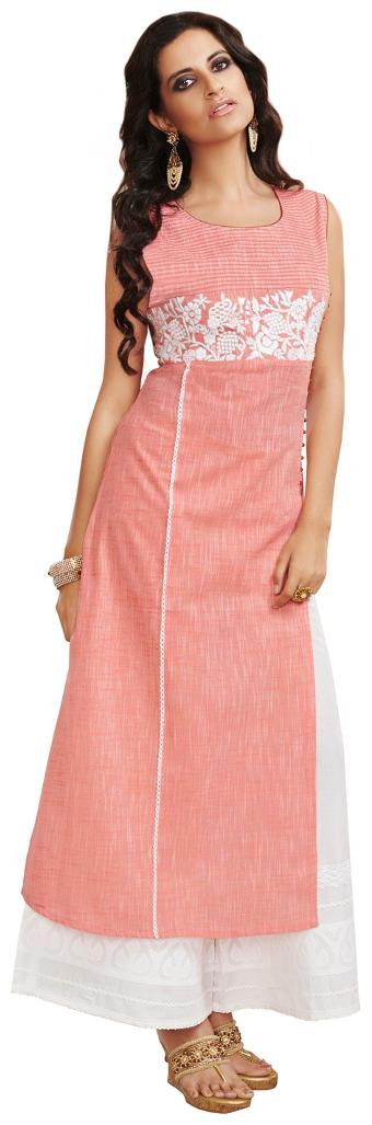 

Payal Women s Peach and White Suit