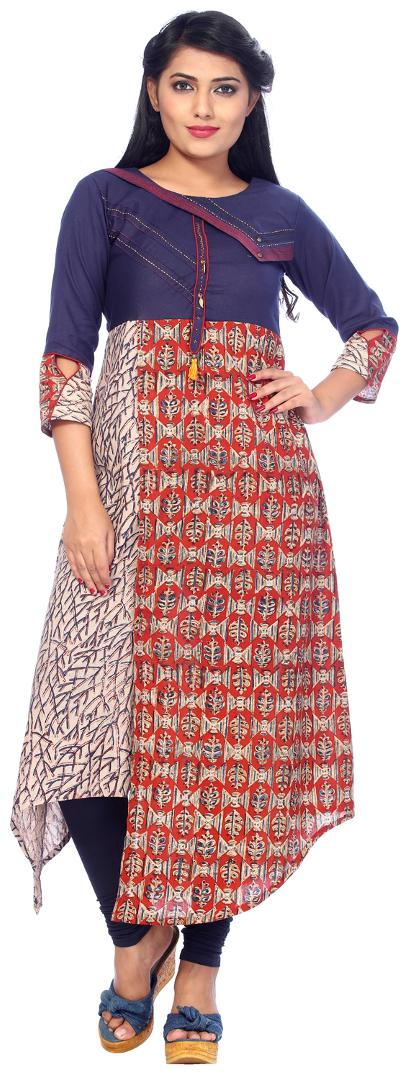 

Payal Womens A-line Cotton Calf Length Kurti