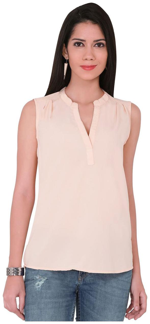 

The Beach Company Women Solid Regular top - Pink