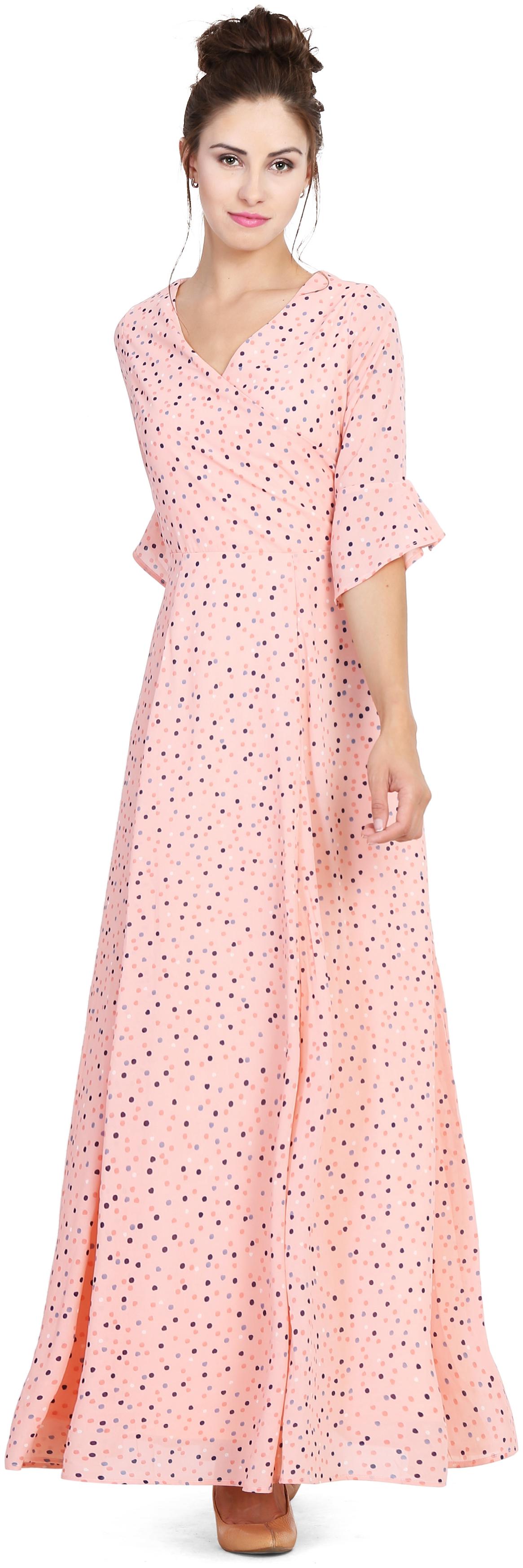 

PEACH SMALL POLKA DOT OVERLAPGN