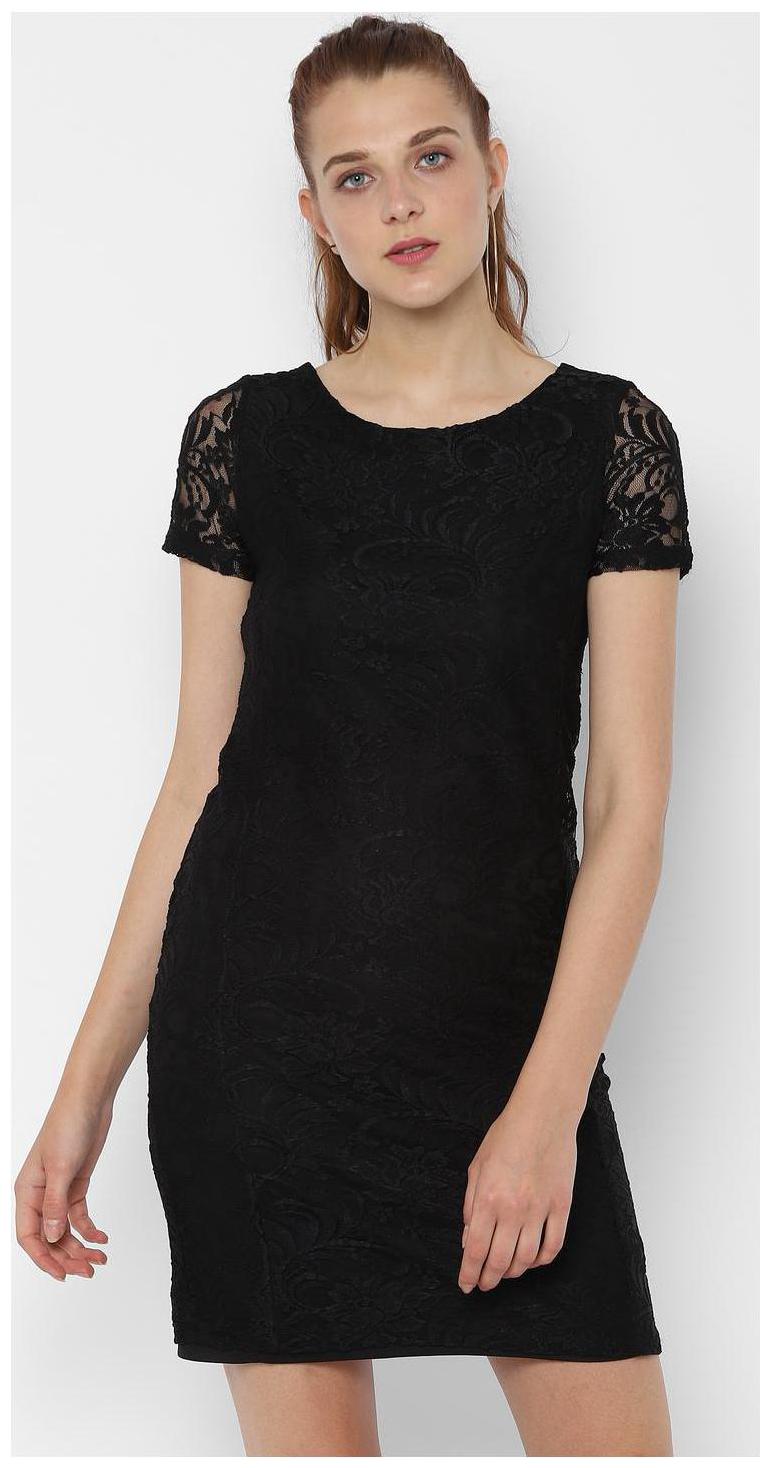 

People Black Self design Bodycon dress