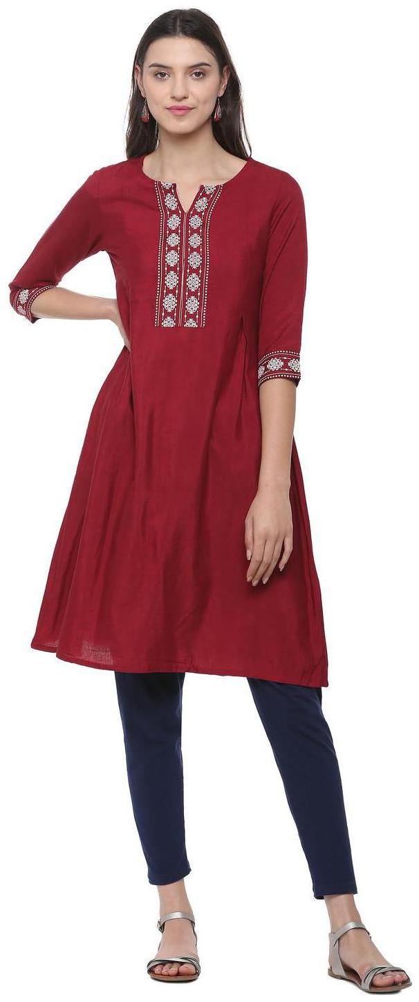 

People Blended Kurta (Maroon)