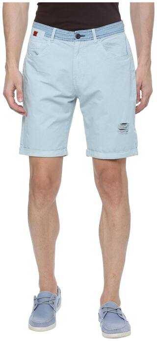 People Men Blue Regular Fit Chinos Shorts