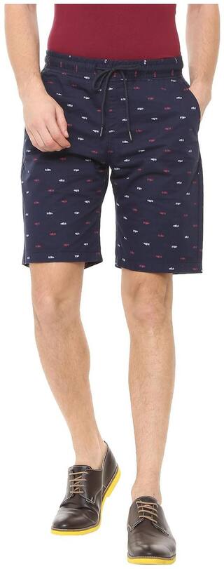 People Men Blue Regular Fit Regular Shorts