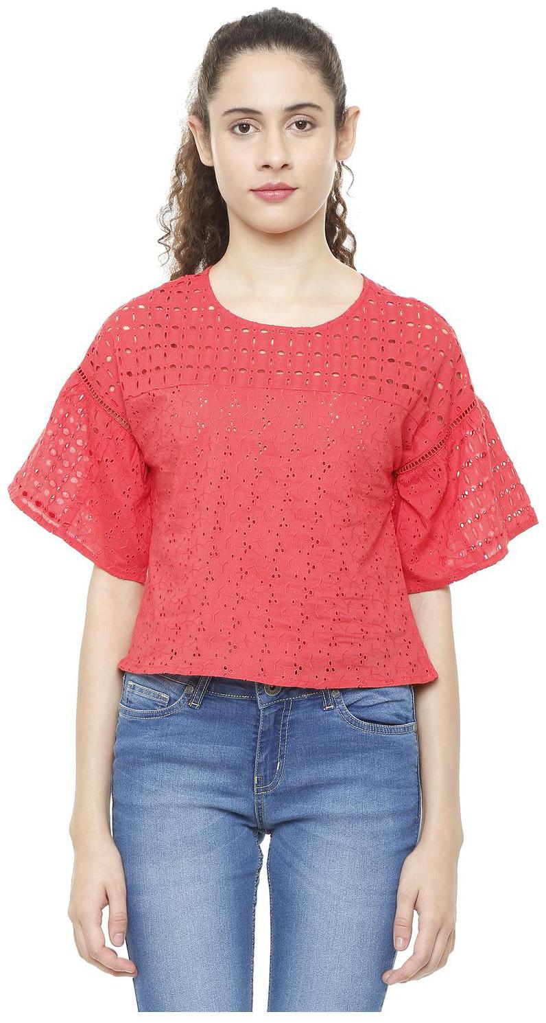 

People Cotton Red Top