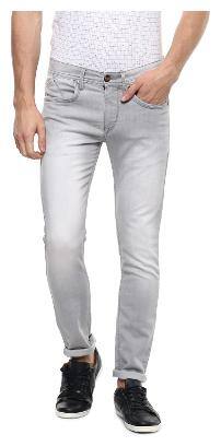 People Men Grey Slim Fit Jeans