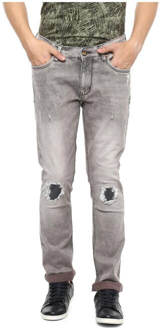 People Men Grey Slim Fit Jeans