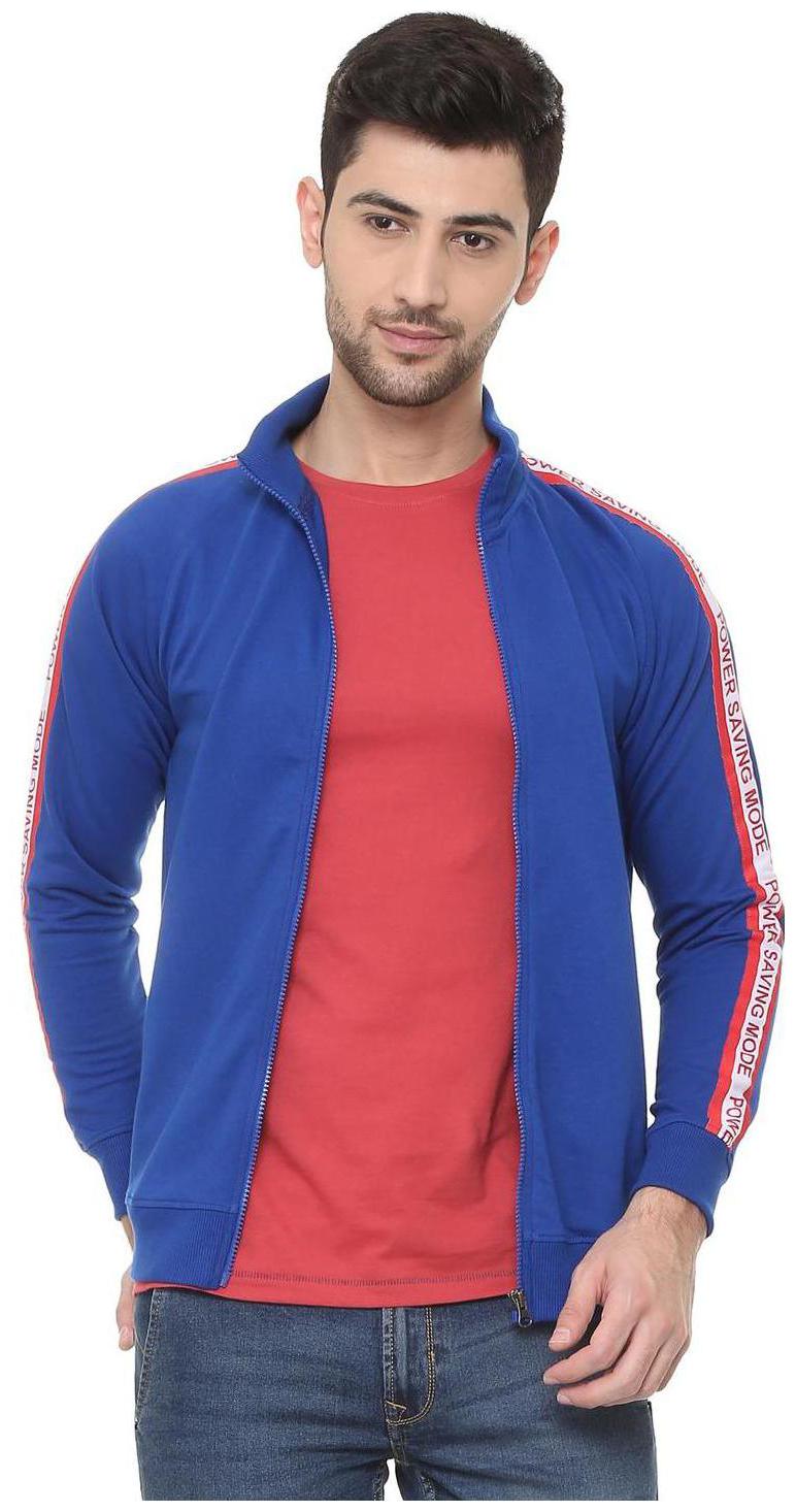 

People Men Blue High neck Sweatshirt