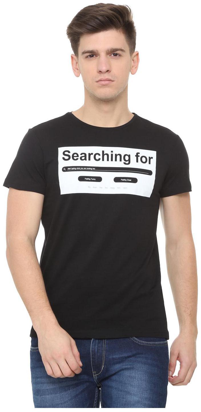 

People Men Black Regular fit Cotton Round neck T-Shirt - Pack Of 1