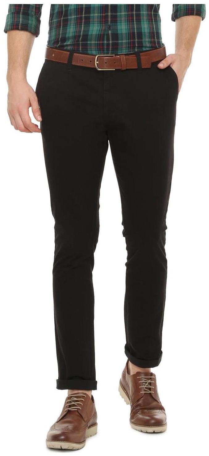 

People Men Black Solid Regular fit Regular trousers