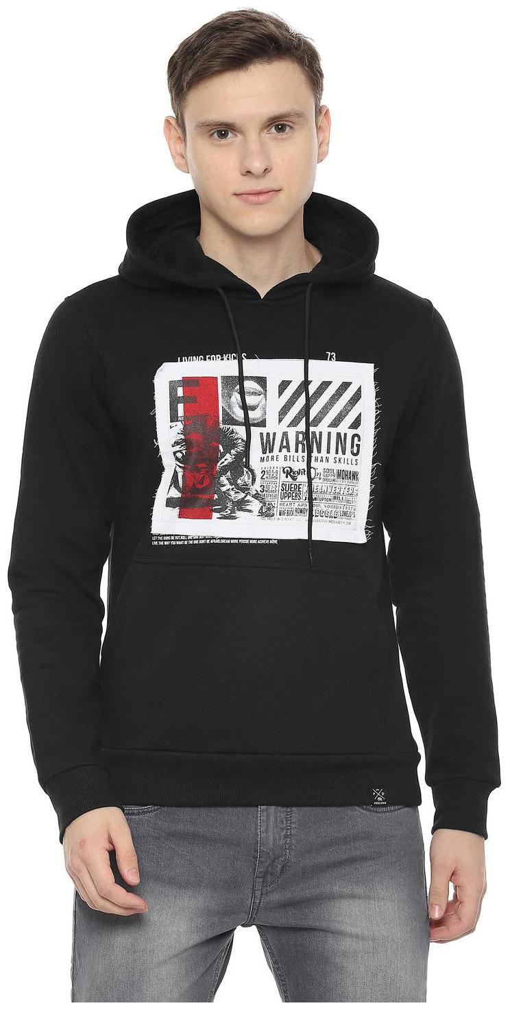 

People Men Black Hooded Hoodie