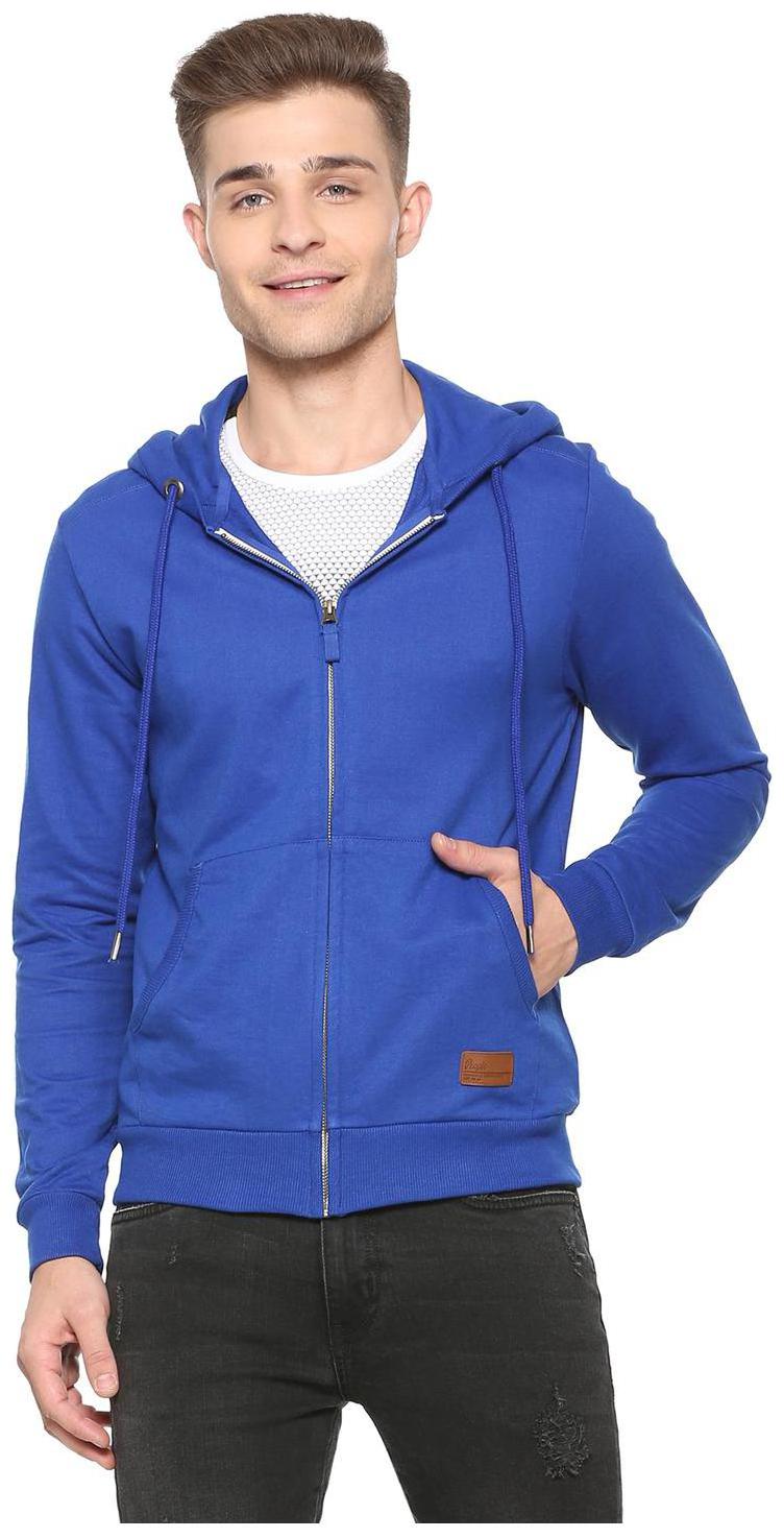 

People Men Blue Hooded Sweatshirt