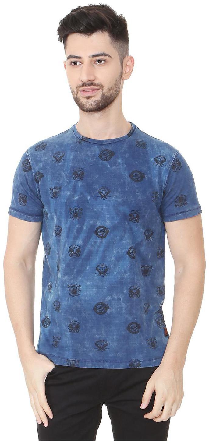 

People Men Blue Regular fit Cotton Round neck T-Shirt - Pack Of 1