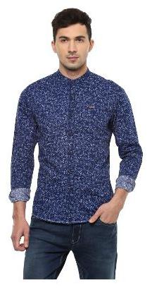 

People Men Blue Floral Regular Fit Casual Shirt
