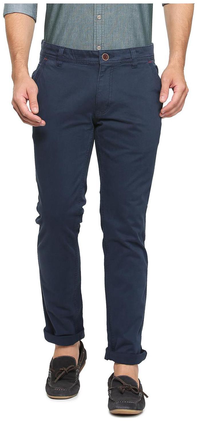 

People Men Blue Solid Regular fit Chinos