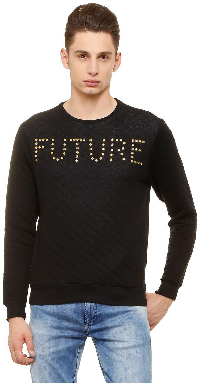 

People Men Black Round neck Sweatshirt