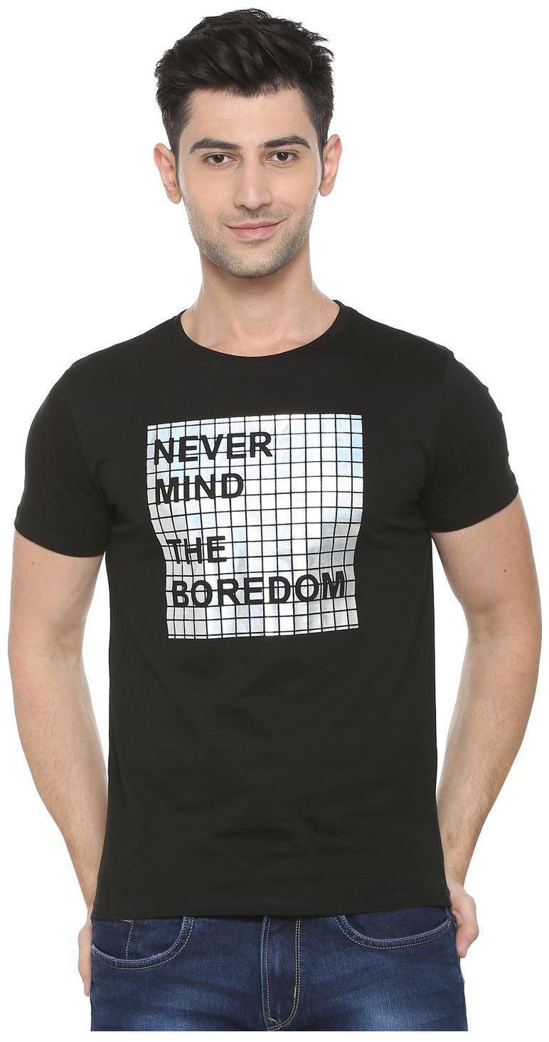 

People Men Black Regular fit Cotton Round neck T-Shirt - Pack Of 1