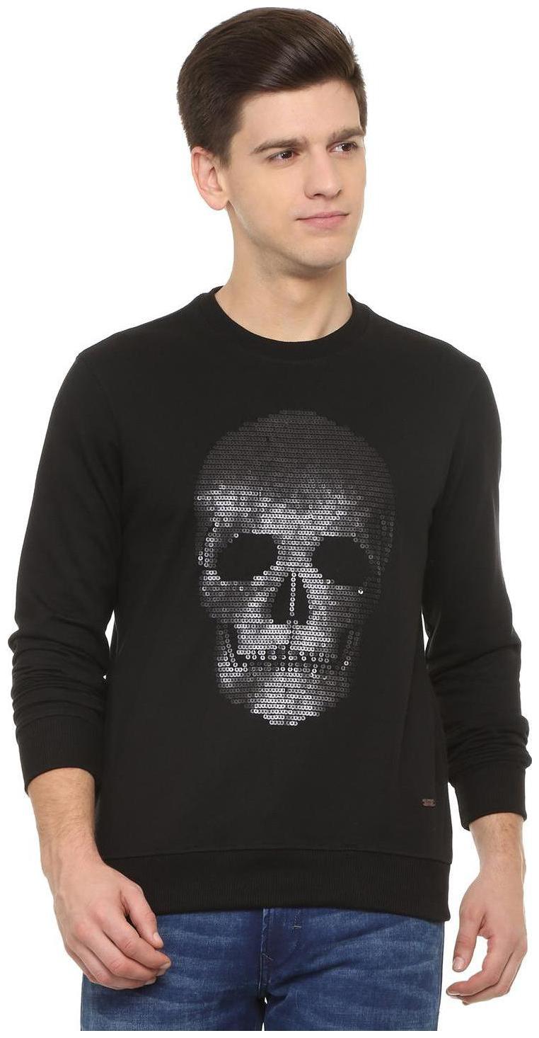 

People Men Black Round neck Sweatshirt