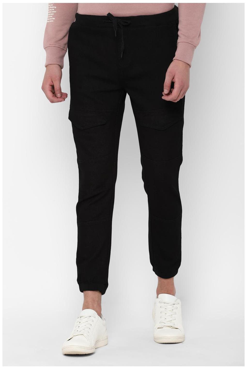

People Men Black Solid Regular fit Joggers