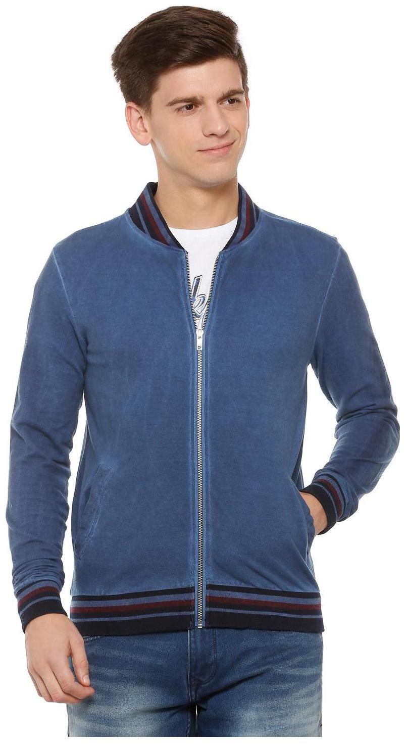 

People Men Blue High neck Sweatshirt