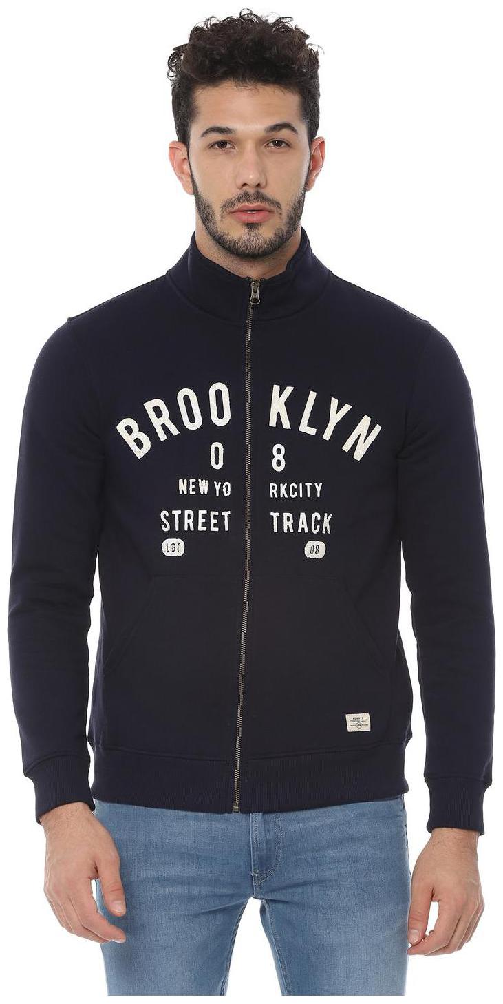 

People Men Blue Round neck Sweatshirt