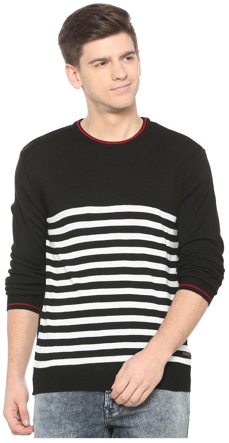 

People Men Black Round neck Pullover