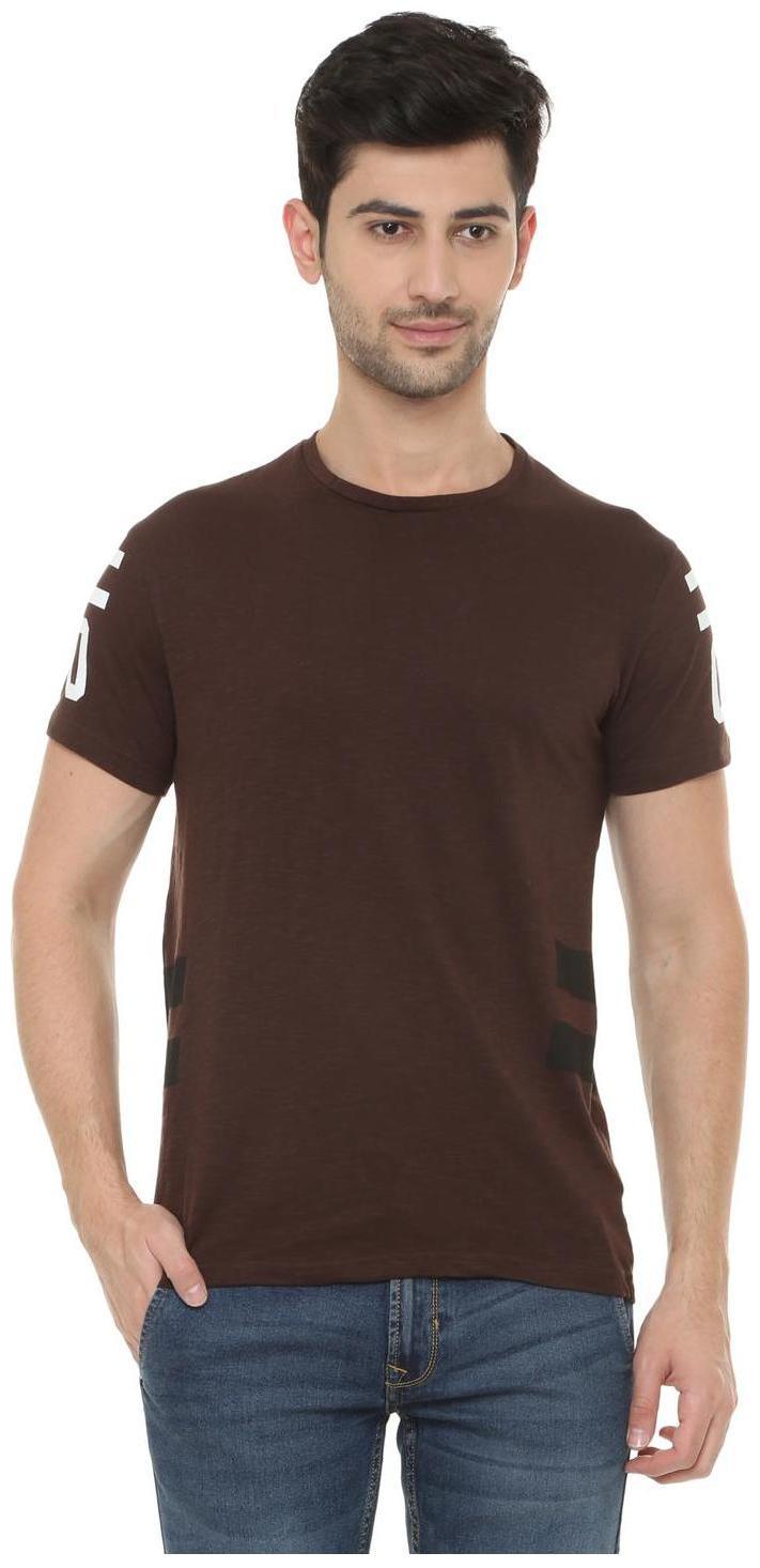 

People Men Brown Regular fit Cotton Round neck T-Shirt - Pack Of 1