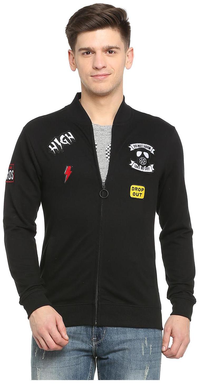

People Men Black High neck Sweatshirt
