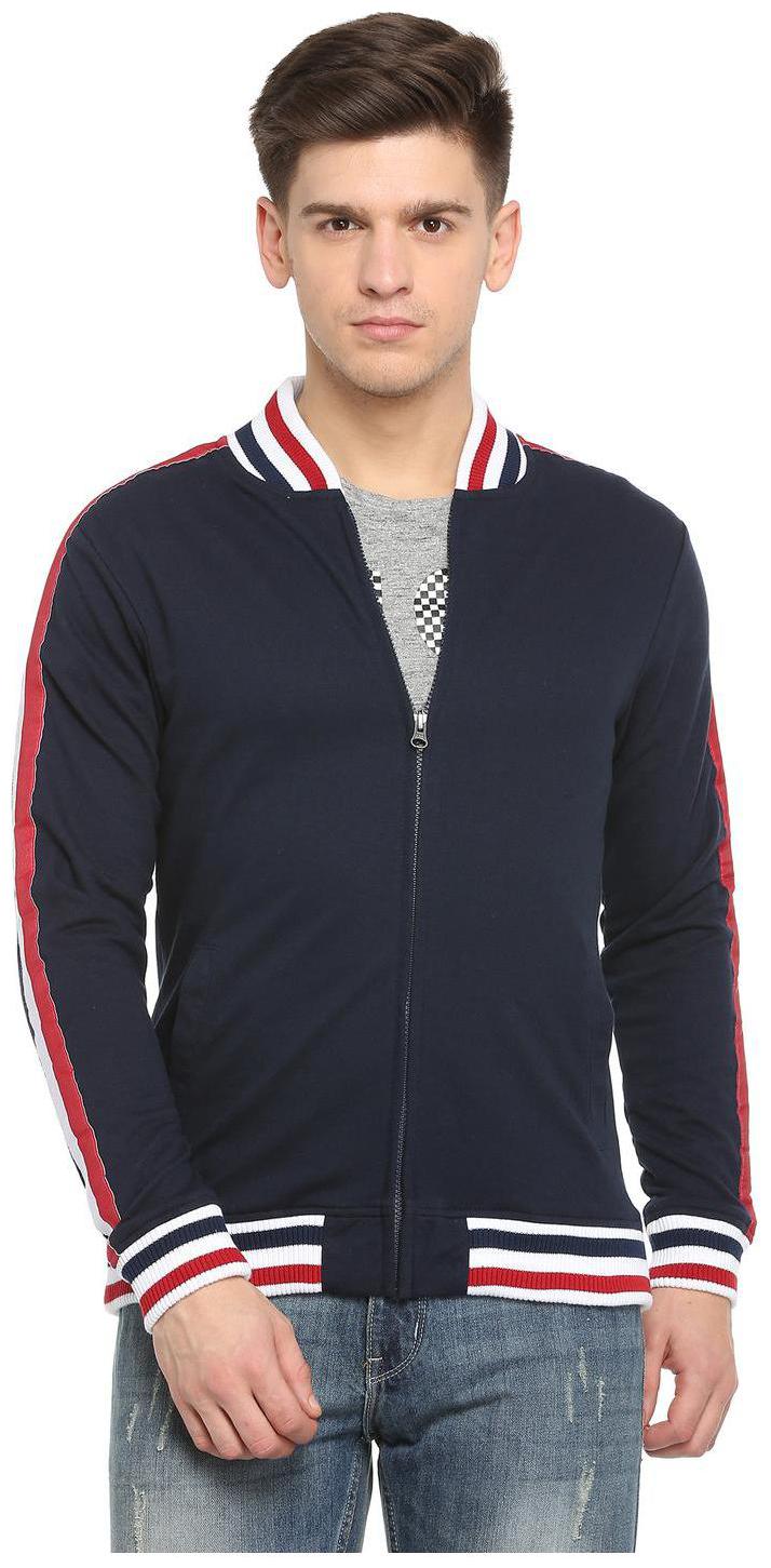 

People Men Blue High neck Sweatshirt