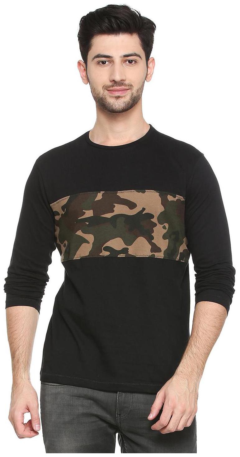 

People Men Black Regular fit Cotton Round neck T-Shirt - Pack Of 1