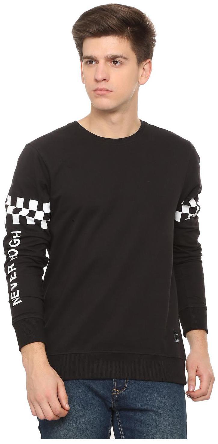

People Men Black Round neck Sweatshirt