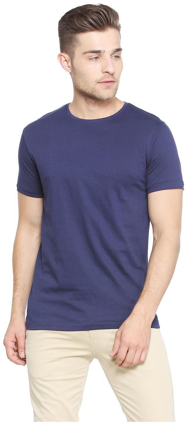 

People Men Blue Regular fit Cotton Round neck T-Shirt - Pack Of 1