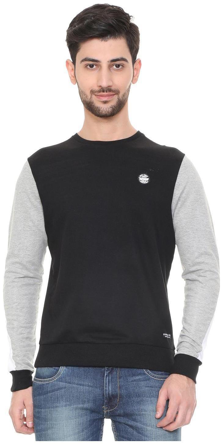 

People Men Black Round neck Sweatshirt