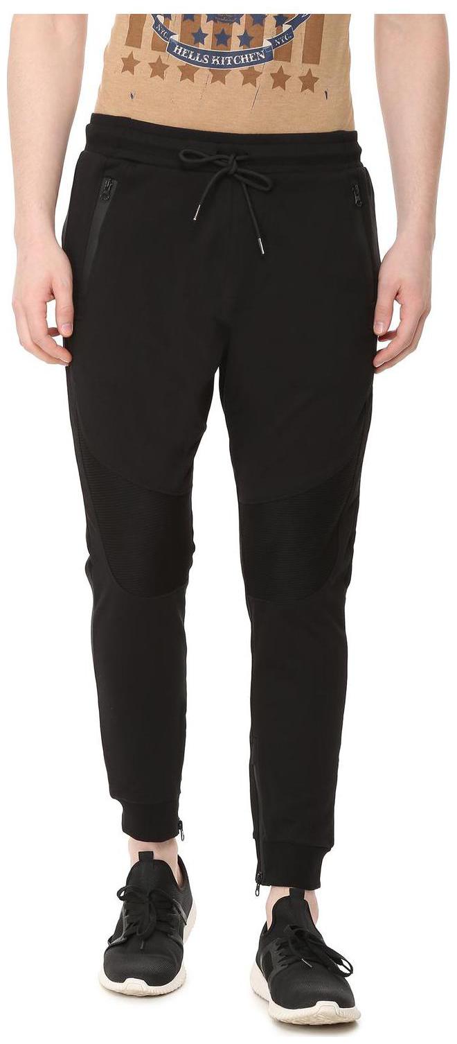 

People Men Black Solid Regular fit Regular trousers