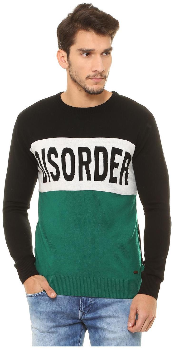 

People Men Black Round neck Pullover